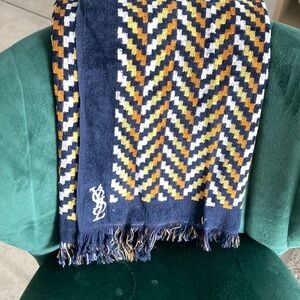 YSL Chevron Patterned Scarf
